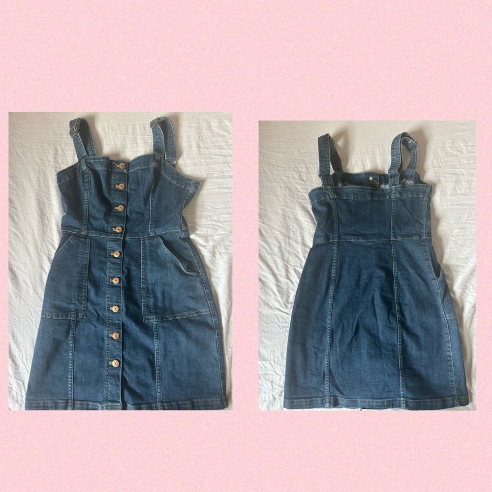 Denim button up dress